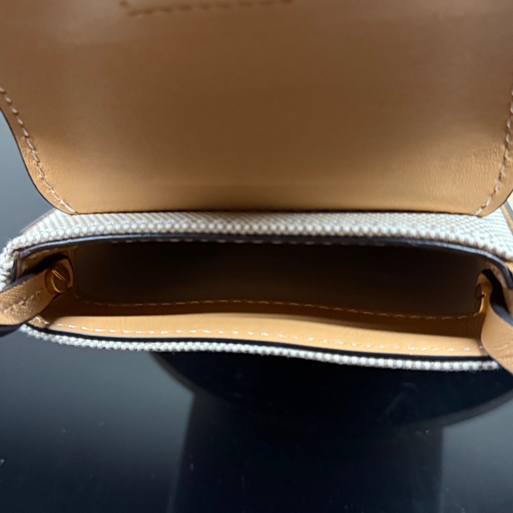Tory Burch Miller Natural Vachetta Phone Crossbody - Picture 9 of 14